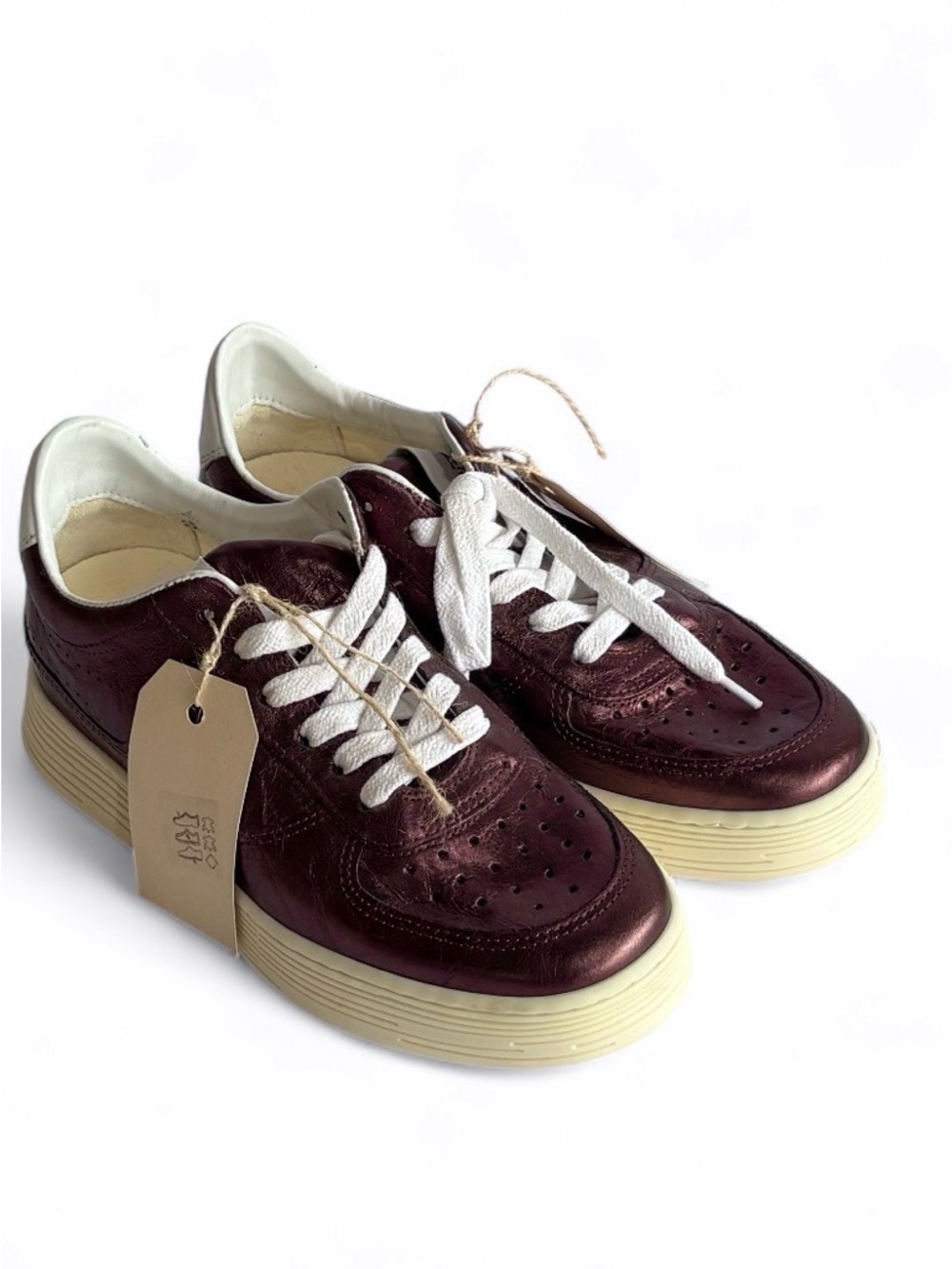 AS98 ARCHER Sneaker in Metallic Plum, Ottone Low-Tops